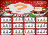 Moldura Calendário 2022 Papai Noel Cute