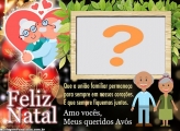 Moldura Virtual de Feliz Natal para Avós Online