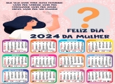 Calendário 2024 Alma Feminina Colar Foto Grátis Dia da Mulher