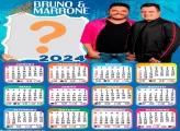 Calendário 2024 Bruno e Marrone Montagem de Foto Grátis