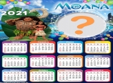 Calendário 2021 Aniversário Moana