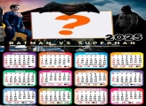 Calendário 2025 Batman Vs Superman Foto Montagem Online