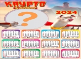 Calendário 2024 Krypto O Supercão Colar Foto e Imprimir