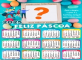 Foto Calendário 2025 Feliz Páscoa a Todos os Amigos Moldura