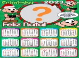 Calendário 2023 Feliz Natal Cebolinha Emoldurar Grátis