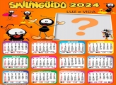 Calendário 2024 Smilinguido Luz e Vida Moldura com Foto Online