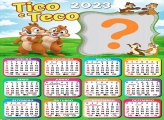 Calendário 2023 Tico e Teco para Fazer Colagem