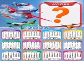 Calendário 2026 Aviões Disney Foto Moldura