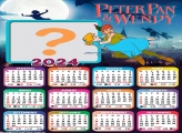 Calendário 2024 Peter Pan e Wendy Foto Mensagem