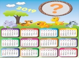 Calendário 2019 Infantil Safari