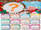 Calendário 2023 Feliz Natal Carinho e Afetuosidade Colagem de Foto