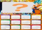 Moldura para Calendário 2020 Goku Super Sayajin